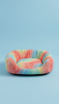 Rainbow color pet bed