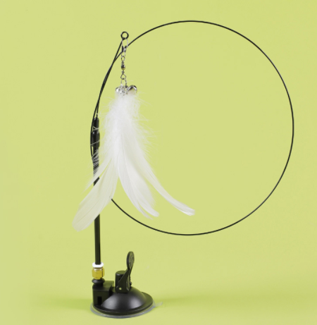 Removable Long Rod Cat Teaser with Suction Cup (Single)