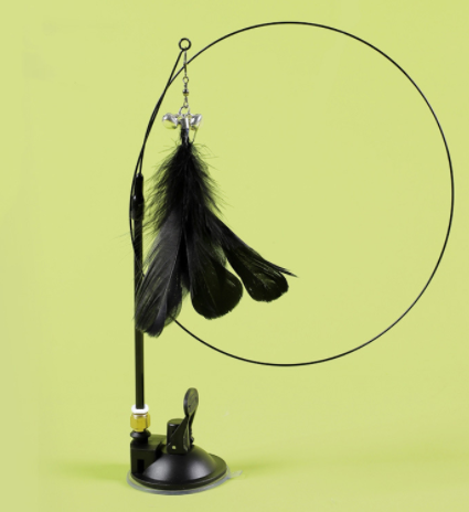Removable Long Rod Cat Teaser with Suction Cup (Single)